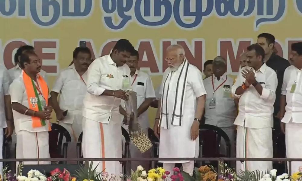 The Weekend Leader - PM Modi Addresses Rally In Chennai, Slams Mk Stalin-Led DMK Govt