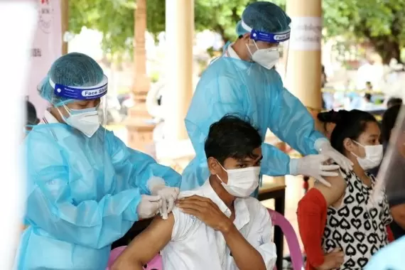High percentage of vaccination in Cambodia