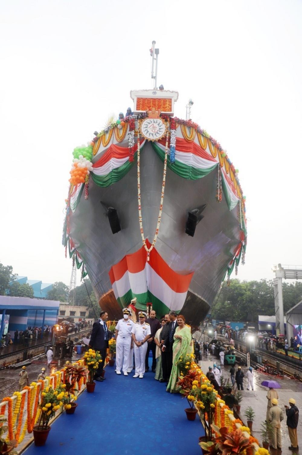 The Weekend Leader - Survey vessel 'Sandhayak' launched for Indian Navy