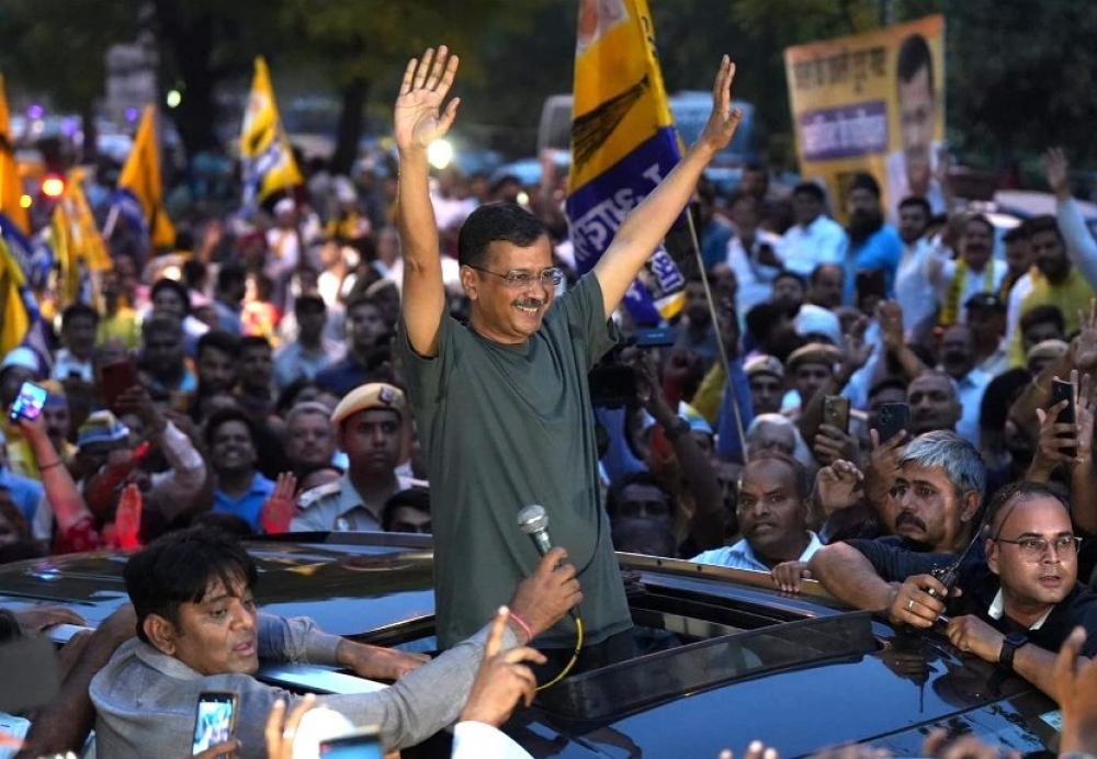 The Weekend Leader - Arvind Kejriwal Released from Tihar, Urges 140 Crore Indians to Fight Dictatorship