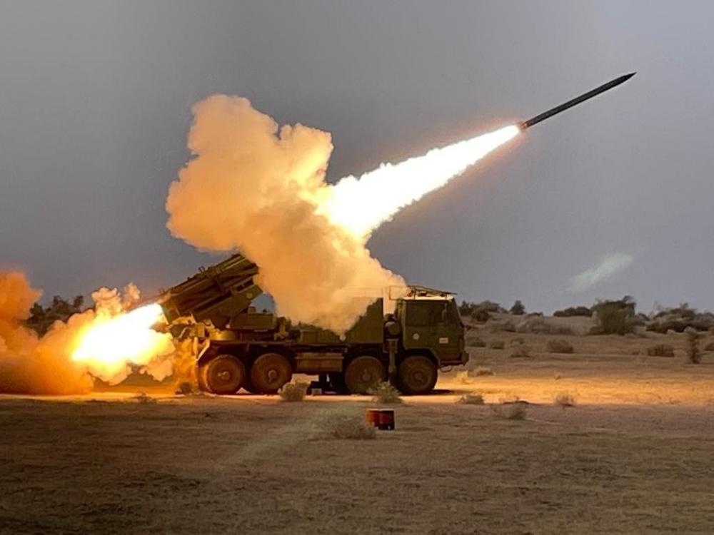 The Weekend Leader - India successfully tests multi barrel rocket launcher system Pinaka-ER