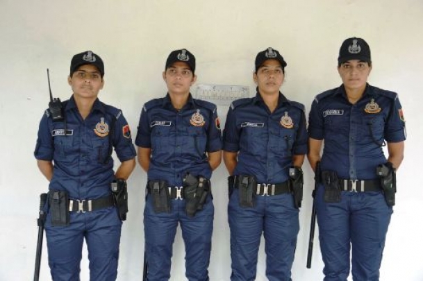 Women in blue