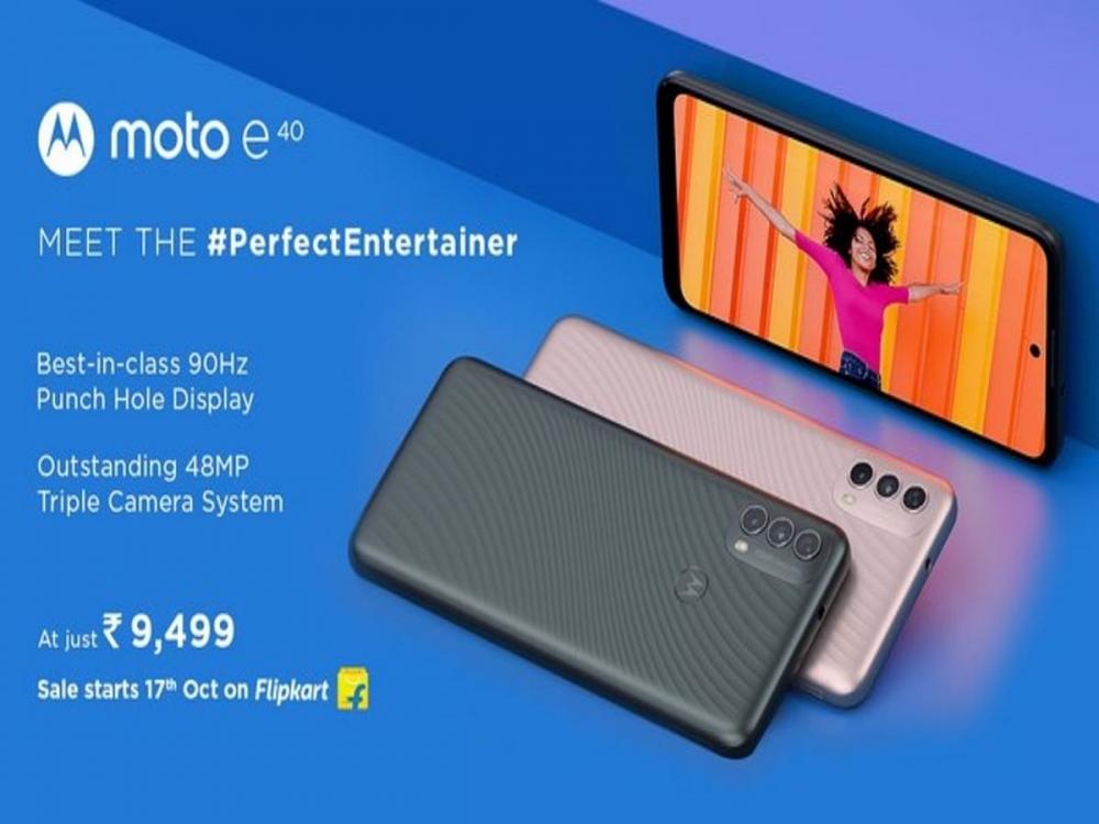 The Weekend Leader - Moto E40 with 48MP camera launched in India at Rs 9,499