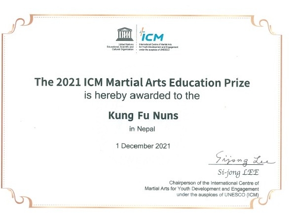 The Weekend Leader - Unesco prize for Kung Fu Nuns for martial arts education