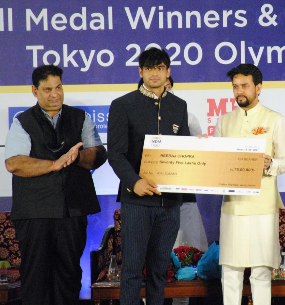 The Weekend Leader - IOA felicitates Tokyo stars; Anurag Thakur says India aims to become a sporting powerhouse