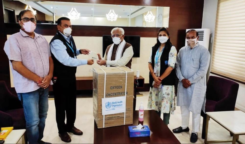 The Weekend Leader - WHO gives 100 oxygen concentrators to Haryana