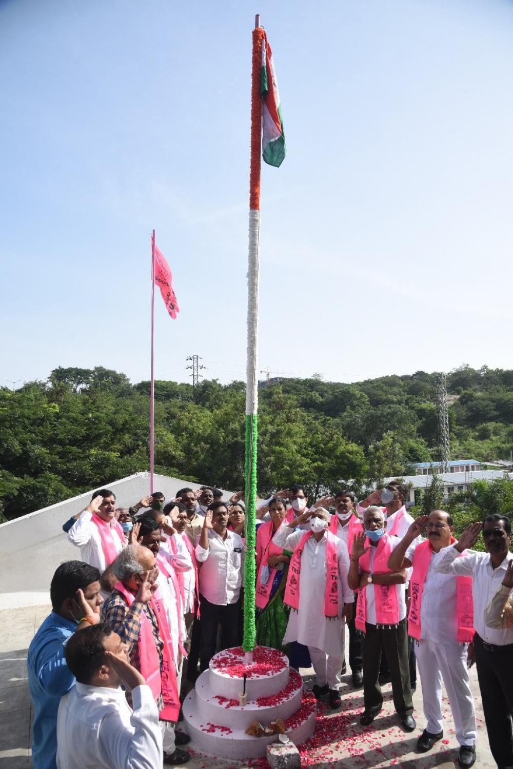 The Weekend Leader - Political parties celebrate Telangana Merger Day