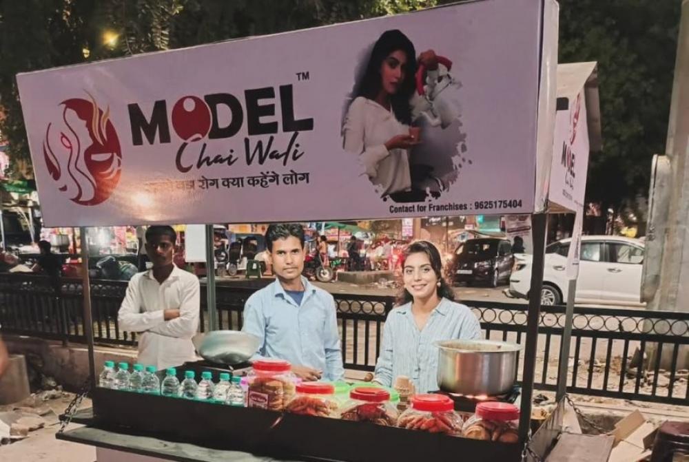 The Weekend Leader - This Ex Model Sells Tea for Rs 10 and Earns Rs 1 Lakh a Month