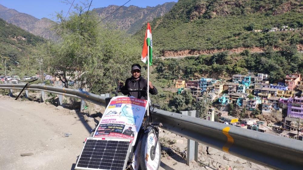 The Weekend Leader - Climate change drives marathoner's 3,000 km run for the Ganges