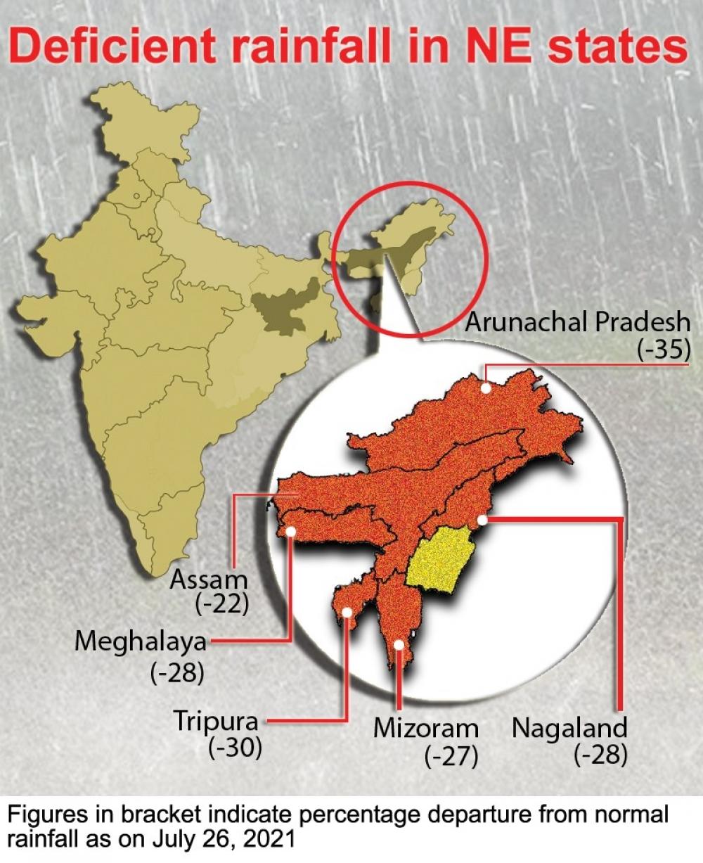 The Weekend Leader - NE states, especially Assam and Arunachal, receive deficient rain