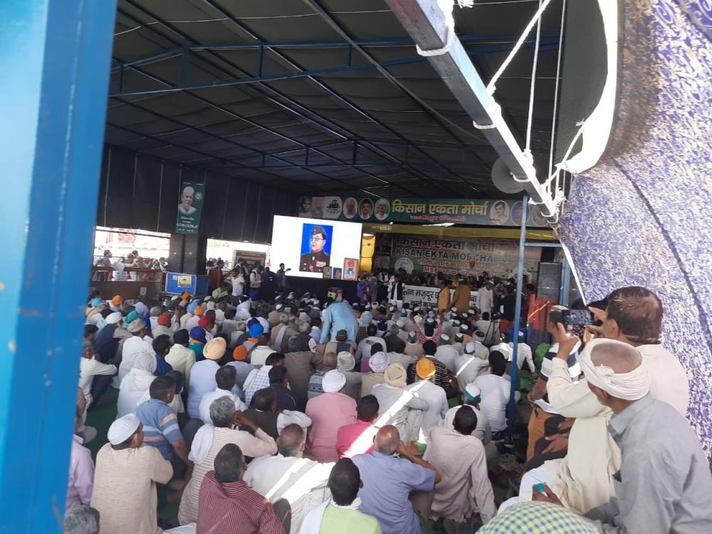 The Weekend Leader - Artists perform 'Ragini' in support of farmers at Ghazipur