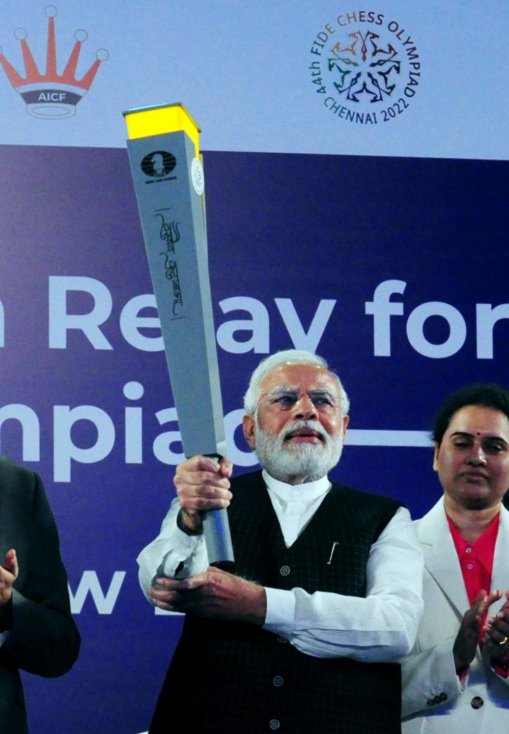 The Weekend Leader - In 75th year of Independence, Chess Olympiad has come to its home country: Modi