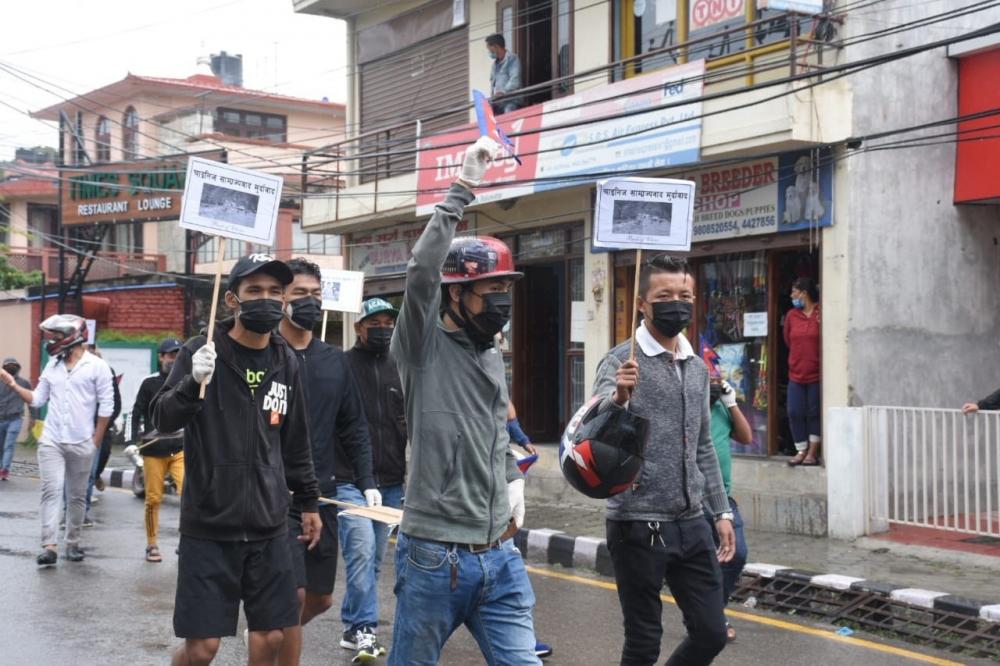 The Weekend Leader - Protest in Kathmandu against Chinese land encroachment