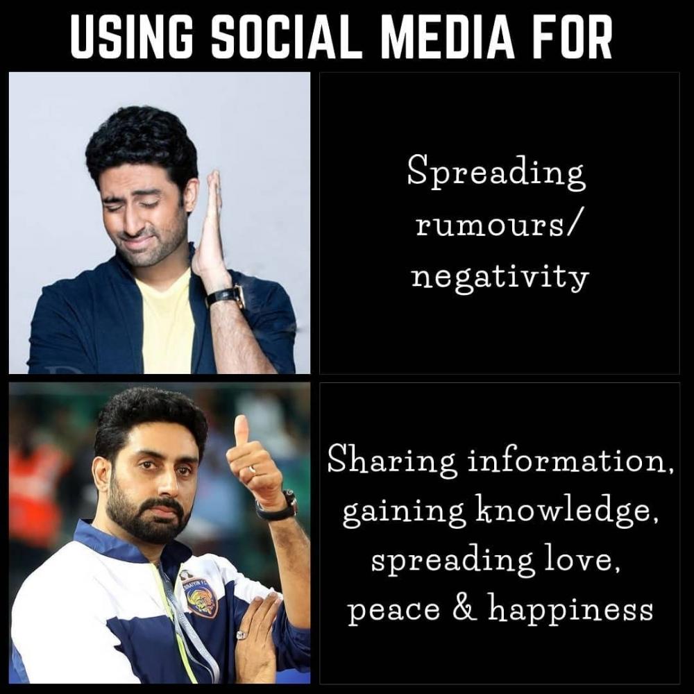 The Weekend Leader - Abhishek Bachchan reminds netizens about responsibility on Social Media Day