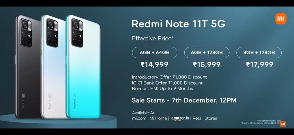 The Weekend Leader - Redmi Note 11T 5G with dual rear cameras, 90Hz display launched