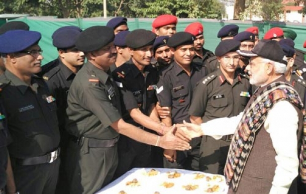 Modi celebrates Diwali with army personnel