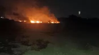 Major Fire Breaks Out at Bahour Lake Bordering Tamil Nadu and Puducherry