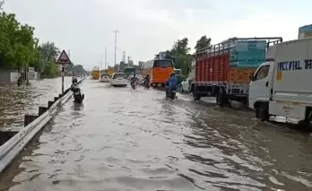 Heavy Rain Causes Flood-Like Situation and Water-logging in Gurugram