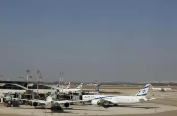 Israeli airline workers protest at Tel Aviv airport