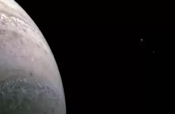 NASA spacecraft snaps images of Jupiter's moons Io, Europa