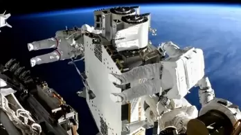 Astronauts finish installing first solar arrays outside ISS