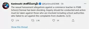 #MeToo movement breaks out in top Chennai school