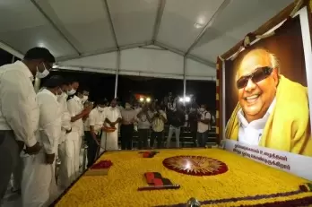 Memorial to Karunanidhi in Chennai: Stalin