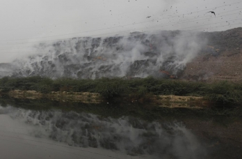 Firefighting at Gazipur landfill on as toxic fumes fill air