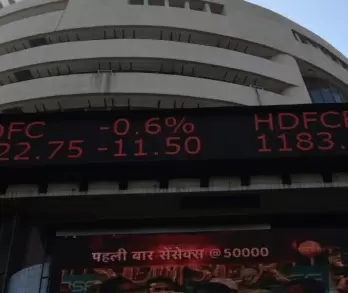 Sensex trades flat, financial stocks fall