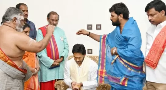 Andhra Pradesh CM Jagan Mohan Reddy Conducts Special Puja Post-Elections for Government Continuity